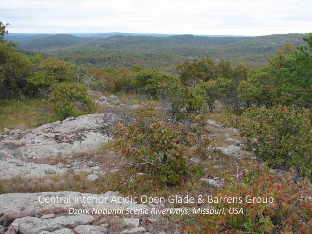 Central Interior Acidic Open Glade and Barrens Group. Ozark National Scenic Riverways, Missouri, USA.