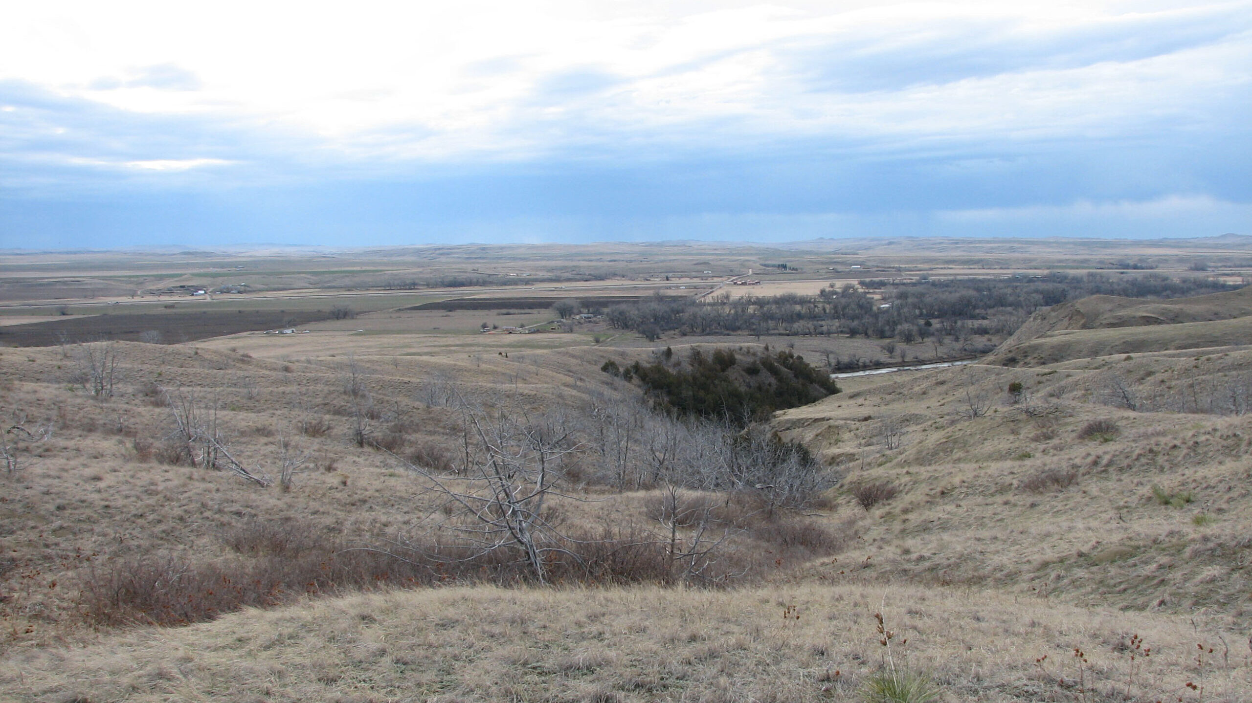 Northern Great Plans Mesic Mixedgrass Pairie Group Great Plains Mesic Forest and Woodland. Little Bighorn Battlefield National Monument, Montana, USA.